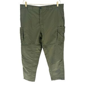 Swiss Alps Pants Mens XL Green Convertible Zip Off Cargo Performance Hiking Gorp